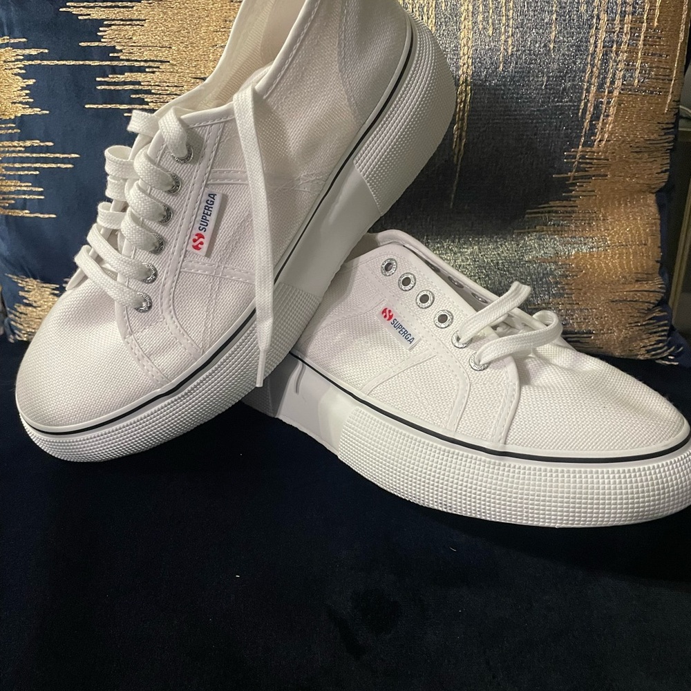 Superga White Canvas Sneakers